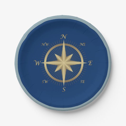 Nautical Compass Papieren Bordje (Voorkant)