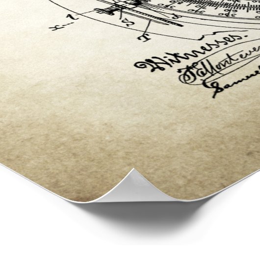 Nautical Compass Patent Poster (Hoek)