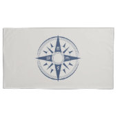 Nautical Compass Pillowcase King-grootte Kussensloop (Voorkant)