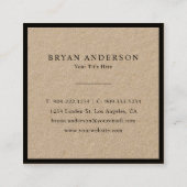 Nautical Compass Premium Kraft Vierkante Visitekaartje (Achterkant)