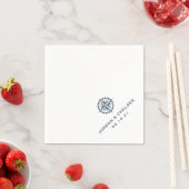 Nautical Compass Roos | Gepersonaliseerd Servet (Insitu)