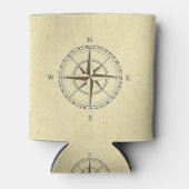 Nautical Compass Roos Ivory Blikjeskoeler (Voorkant)
