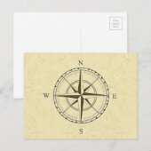  Nautical Compass Roos Ivory Briefkaart (Voorkant / Achterkant)