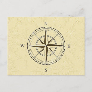  Nautical Compass Roos Ivory Briefkaart