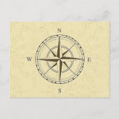 Nautical Compass Roos Ivory Briefkaart (Voorkant)