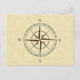 Nautical Compass Roos Ivory Briefkaart