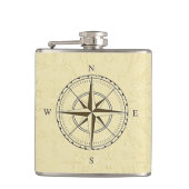  Nautical Compass Roos Ivory Heupfles (Voorkant)