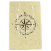  Nautical Compass Roos Ivory Medium Cadeauzakje (Voorkant)