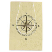  Nautical Compass Roos Ivory Medium Cadeauzakje (Achterkant)