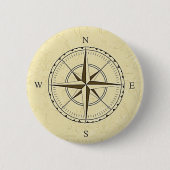 Nautical Compass Roos Ivory Ronde Button 5,7 Cm (Voorkant)