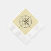 Nautical Compass Roos Ivory Servetten (Hoek)