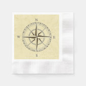  Nautical Compass Roos Ivory Servetten (Voorkant)