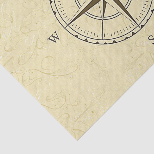  Nautical Compass Roos Ivory Tissuepapier (Detail)