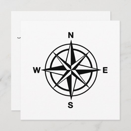 Nautical Compass Roos Kaart (Voorkant / Achterkant)