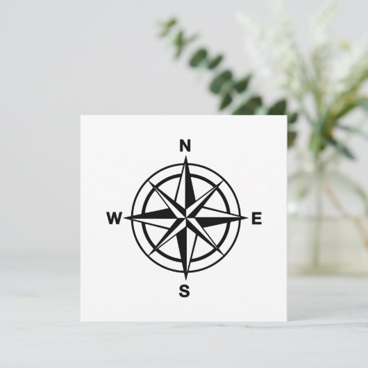 Nautical Compass Roos Kaart (Staand voorkant)
