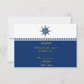 Nautical Compass Roos Navy Yellow Response Kaart (Voorkant)