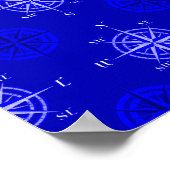 Nautical Compass Roos Poster (Hoek)