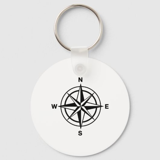 Nautical Compass Roos Sleutelhanger (Voorkant)
