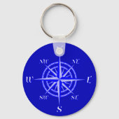 Nautical Compass Roos Sleutelhanger (Voorkant)