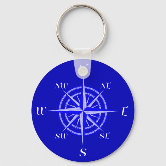 Nautical Compass Roos Sleutelhanger (Voorkant)