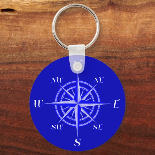 Nautical Compass Roos Sleutelhanger (Voorkant)