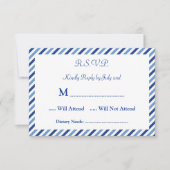 Nautical Compass RSVP-kaartuitnodiging RSVP Kaartje (Voorkant)