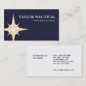 Nautical Compass Sailing and Boating Navy Visitekaartje (Voorkant / Achterkant)