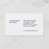 Nautical Compass Sailing and Boating Navy Visitekaartje (Achterkant)