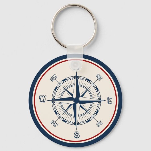 Nautical Compass Sleutelhanger (Voorkant)