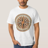 Nautical Compass T-Shirt Tee Shirt (Voorkant)
