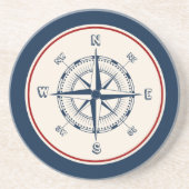 Nautical Compass Zandsteen Onderzetter (Voorkant)