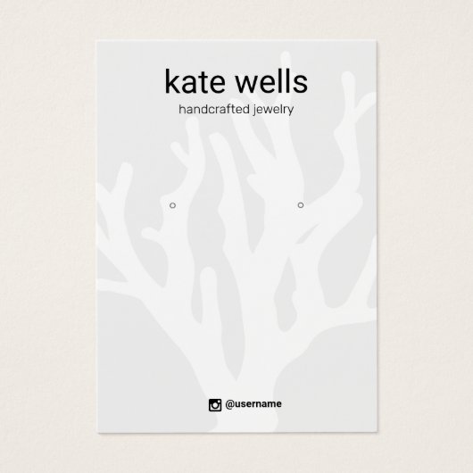 Nautical Coral Earring Jewelry Display Kaart (Voorkant)