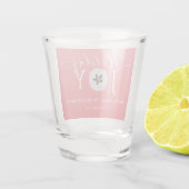 Nautical Coral Pink Joy Sand dollar Shot Glass Glas (Achterkant)