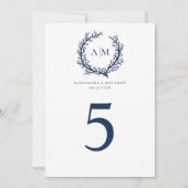 Nautical Coral Reef Wedding Large Table Number (Voorkant)