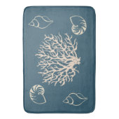 Nautical Coral Seashells Badkamer Beach Badmat (Voorkant Verticaal)