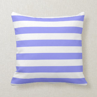 Nautical Cornflower Blue en White Striped Kussen