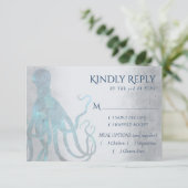 Nautical Cosmic Octopus | Zee Life Thed Entree RSVP Kaartje (Staand voorkant)
