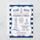 Nautical Couples Shower Invitation Kaart (Voorkant)