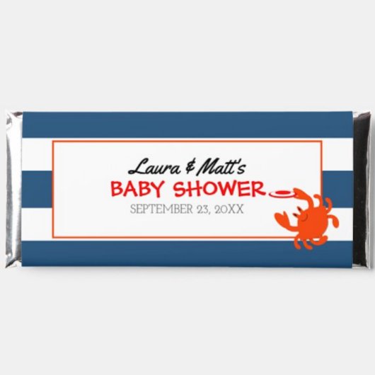 Nautical Crab Baby Showe Favor Snoep Wrappers Notitieblok