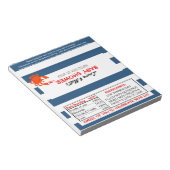 Nautical Crab Baby Showe Favor Snoep Wrappers Notitieblok (Schuin)
