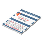 Nautical Crab Baby Showe Favor Snoep Wrappers Notitieblok (Linkerzijde)