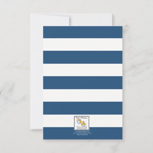 Nautical Crab Baby shower Kaart (Achterkant)