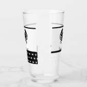 Nautical Crab Monogrammed Black and White Glas (Links)