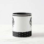 Nautical Crab Monogrammed Black and White Mok (Midden)