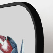 Nautical Crab Navy Blue White Monogram Name Pickleball Paddle (Links Detail)