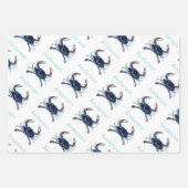 Nautical Crab Ocean Navy Blue, Blauwgroen Inpakpapier Vel (Voorkant 3)