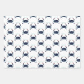 Nautical Crab Ocean Navy Blue, Blauwgroen Inpakpapier Vel (Voorkant 2)
