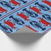 Nautical Crabs and Lobsters Seafood Gift Cadeaupapier (Hoek)