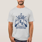 Nautical Crest Dolphins Anchor Oars Laurel Shield T-shirt (Voorkant)