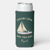 Nautical Crew Cousins Boot Trip Matching Seltzer Blikjeskoeler (Seltzer Achterkant)